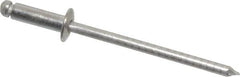 RivetKing - Size 44 Dome Head Stainless Steel Open End Blind Rivet - Stainless Steel Mandrel, 0.188" to 1/4" Grip, 1/4" Head Diam, 0.129" to 0.133" Hole Diam, 0.4" Length Under Head, 1/8" Body Diam - A1 Tooling