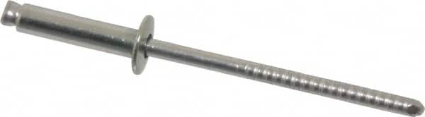 RivetKing - Size 46 Dome Head Stainless Steel Open End Blind Rivet - Stainless Steel Mandrel, 0.313" to 3/8" Grip, 1/4" Head Diam, 0.129" to 0.133" Hole Diam, 0.525" Length Under Head, 1/8" Body Diam - A1 Tooling