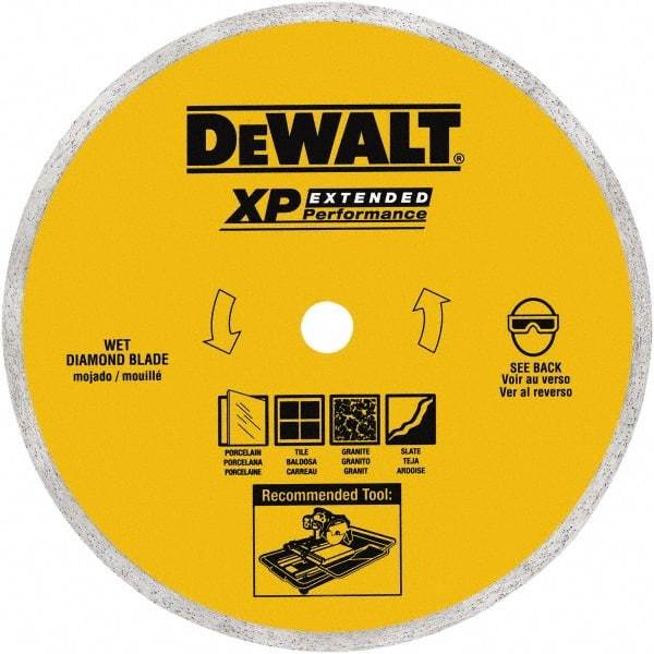 DeWALT - 8" Diam, 5/8" Arbor Hole Diam, Wet & Dry Cut Saw Blade - Diamond-Tipped, Standard Round Arbor - A1 Tooling