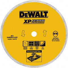 DeWALT - 8" Diam, 5/8" Arbor Hole Diam, Wet & Dry Cut Saw Blade - Diamond-Tipped, Standard Round Arbor - A1 Tooling