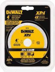 DeWALT - 4" Diam, 5/8 & 7/8" Arbor Hole Diam, Wet & Dry Cut Saw Blade - Diamond-Tipped, Standard Round Arbor - A1 Tooling