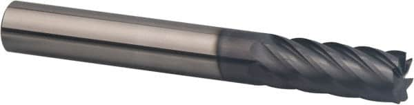 SGS - 1/4", 7 Flute, Single End, Solid Carbide, 0.015" Corner Radius End Mill - 2-1/2" OAL, 35° Helix, Right Hand Flute, 3/4" LOC, Right Hand Cut - A1 Tooling