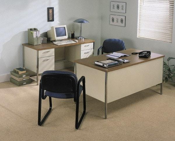 Hon - Plastic Laminated Top Left Return Desk - Mahogany/Charcoal - A1 Tooling