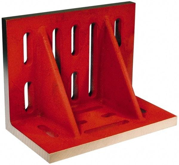 Suburban Tool - 12" Wide x 8" Deep x 9" High Cast Iron Machined Angle Plate - Standard Plate, Through-Slots on Surface, Double Web, 1" Thick, Single Plate - A1 Tooling