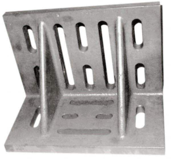 Suburban Tool - 16" Wide x 9" Deep x 12" High Cast Iron Machined Angle Plate - Slotted Plate, Through-Slots on Surface, Double Web, 1-1/8" Thick, Single Plate - A1 Tooling