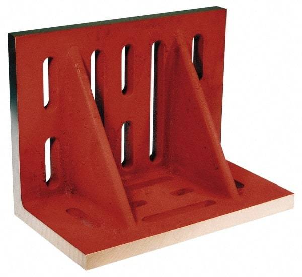 Suburban Tool - 20" Wide x 12" Deep x 16" High Cast Iron Machined Angle Plate - Slotted Plate, Through-Slots on Surface, Double Web, 1-1/8" Thick, Single Plate - A1 Tooling