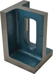 Interstate - 1 Hole, 6" High x 4" Wide x 4" Deep, Right Angle Iron - Semi-Steel, Machined, Parallel to within 0.003" per 6", Square to within 0.004" per 6" - A1 Tooling