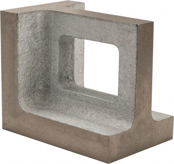 Interstate - 1 Hole, 6" High x 4" Wide x 5" Deep, Right Angle Iron - Semi-Steel, Machined, Parallel to within 0.003" per 6", Square to within 0.004" per 6" - A1 Tooling