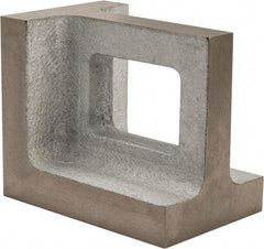 Interstate - 1 Hole, 6" High x 4" Wide x 5" Deep, Right Angle Iron - Semi-Steel, Machined, Parallel to within 0.003" per 6", Square to within 0.004" per 6" - A1 Tooling