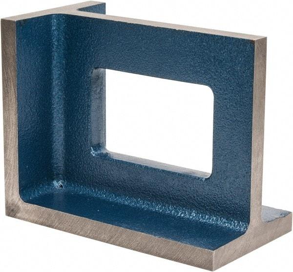 Interstate - 1 Hole, 10" High x 5-1/2" Wide x 8" Deep, Right Angle Iron - Semi-Steel, Machined, Parallel to within 0.003" per 6", Square to within 0.004" per 6" - A1 Tooling