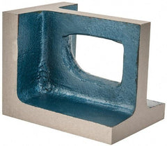 Interstate - 1 Hole, 5" High x 3-3/4" Wide x 4" Deep, Right Angle Iron - Semi-Steel, Precision Ground, Parallel & Square to within 0.0018" per 6" - A1 Tooling