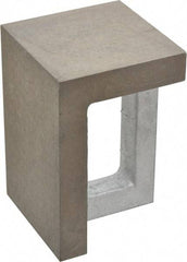 Interstate - 1 Hole, 6" High x 4" Wide x 4" Deep, Right Angle Iron - Semi-Steel, Precision Ground, Parallel & Square to within 0.0018" per 6" - A1 Tooling