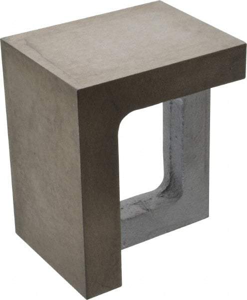 Interstate - 1 Hole, 6" High x 4" Wide x 5" Deep, Right Angle Iron - Semi-Steel, Precision Ground, Parallel & Square to within 0.0018" per 6" - A1 Tooling