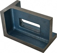 Interstate - 1 Hole, 8" High x 4-1/2" Wide x 5" Deep, Right Angle Iron - Semi-Steel, Precision Ground, Parallel & Square to within 0.0018" per 6" - A1 Tooling