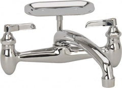 B&K Mueller - Spout with Soap Dish, Two Handle Design, Chrome, Industrial and Laundry Faucet - Lever Handle - A1 Tooling