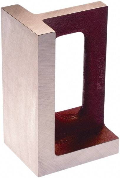 Suburban Tool - 1 Hole, 16" High x 8" Wide x 9" Deep, Right Angle Iron - Cast Iron, Machined, 1-3/8" Thick, Parallel & Square to within 0.002" per 6" - A1 Tooling