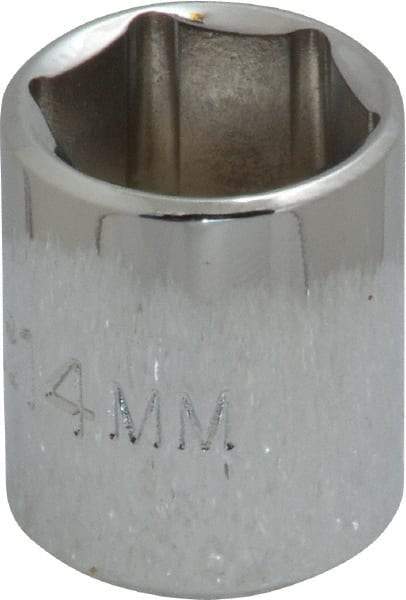 Proto - 1/4" Drive, Standard Hand Socket - 6 Points, 7/8" OAL, Chrome Vanadium, Chrome Finish - A1 Tooling