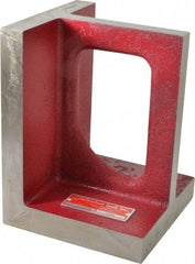 Suburban Tool - 1 Hole, 8" High x 6" Wide x 6" Deep, Right Angle Iron - Cast Iron, Precision Ground, 1" Thick, Parallel to within 0.00025" per 6", Square to within 0.0005" per 6" - A1 Tooling