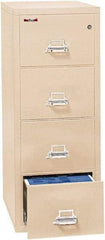 FireKing - 20.81" Wide x 52-3/4" High x 31-9/16" Deep, 4 Drawer Vertical File - Steel, Parchment - A1 Tooling