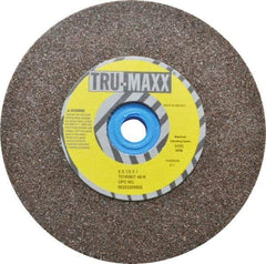 Tru-Maxx - 60 Grit Aluminum Oxide Bench & Pedestal Grinding Wheel - 5" Diam x 1" Hole x 1/2" Thick, 6495 Max RPM, O Hardness, Medium Grade , Vitrified Bond - A1 Tooling