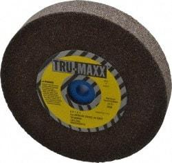 Tru-Maxx - 46 Grit Aluminum Oxide Bench & Pedestal Grinding Wheel - 6" Diam x 1" Hole x 1" Thick, 5410 Max RPM, O Hardness, Coarse Grade , Vitrified Bond - A1 Tooling