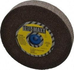 Tru-Maxx - 46 Grit Aluminum Oxide Bench & Pedestal Grinding Wheel - 6" Diam x 1" Hole x 1" Thick, 5410 Max RPM, O Hardness, Coarse Grade , Vitrified Bond - A1 Tooling