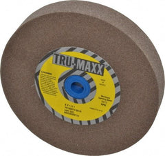 Tru-Maxx - 80 Grit Aluminum Oxide Bench & Pedestal Grinding Wheel - 6" Diam x 1" Hole x 1" Thick, 5410 Max RPM, O Hardness, Medium Grade , Vitrified Bond - A1 Tooling