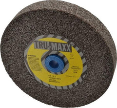 Tru-Maxx - 36 Grit Aluminum Oxide Bench & Pedestal Grinding Wheel - 6" Diam x 1" Hole x 1" Thick, 5410 Max RPM, O Hardness, Very Coarse Grade , Vitrified Bond - A1 Tooling