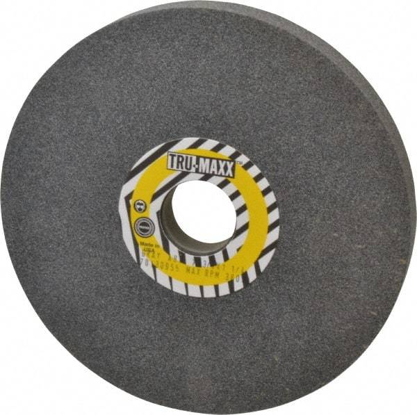 Tru-Maxx - 80 Grit Aluminum Oxide Bench & Pedestal Grinding Wheel - 7" Diam x 1-1/4" Hole x 3/4" Thick, 3600 Max RPM, O Hardness, Medium Grade , Vitrified Bond - A1 Tooling