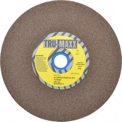 Tru-Maxx - 60 Grit Aluminum Oxide Bench & Pedestal Grinding Wheel - 7" Diam x 1" Hole x 1" Thick, 3600 Max RPM, O Hardness, Medium Grade , Vitrified Bond - A1 Tooling