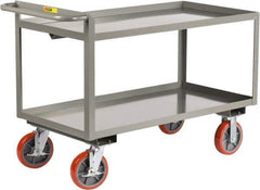 Little Giant - 3,600 Lb Capacity, 24" Wide x 54" Long x 36" High Shelf Cart - 2 Shelf, Steel, 2 Rigid/2 Swivel Casters - A1 Tooling