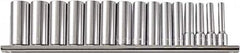 Paramount - 15 Piece 1/2" Drive Chrome Vanadium Finish Deep Well Socket Set - 12 Points, 3/8" to 1-1/4" Range, Inch Measurement Standard - A1 Tooling