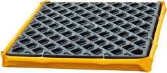 UltraTech - 6 Gal Sump, 1,500 Lb Capacity, 1 Drum, Polyethylene Spill Deck or Pallet - 24" Long x 24" Wide x 2-1/2" High, Yellow and Black, Low Profile, Inline Drum Configuration - A1 Tooling