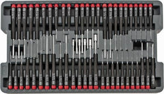 Wiha - 51 Piece Hex, Nut Driver, Phillips, Slotted & Torx Screwdriver Set - Bit Sizes: Hex SAE 0.028, 0.035, 0.05, 1/16, 5/64, 3/32, 7/64, 1/8, 9/64 & 5/32, Philips #000 to #1, Torx T1, T2, T3, T4, T5, T6, T7, T8, T9 & T10 - A1 Tooling