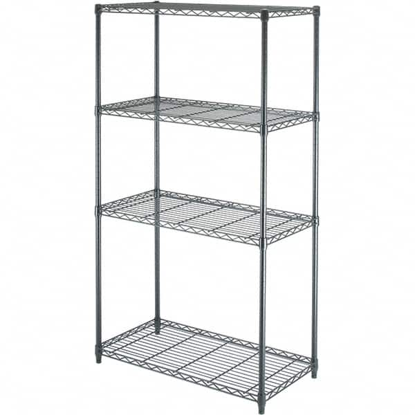 Value Collection - 4 Shelf Wire Shelving - Starter Unit - 36" Wide x 18" Deep x 63" High, - A1 Tooling