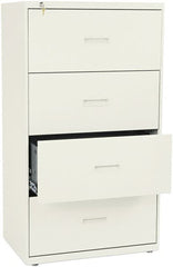 Basyx - 30" Wide x 53-1/4" High x 19-1/4" Deep, 4 Drawer Lateral File - Steel, Putty - A1 Tooling