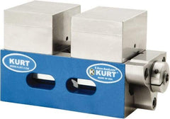 Kurt - 4" Jaw Width, 3-1/2" High x 8" Long x 4" Wide Vise - For Use with 5 Axis Workholding Systems - A1 Tooling