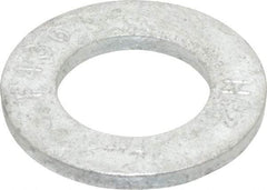 Value Collection - 3/4" Screw, Grade SAE 1035-1050 Steel Standard Flat Washer - 0.805" ID x 1-15/32" OD, 0.177" Thick, Galvanized Finish - A1 Tooling