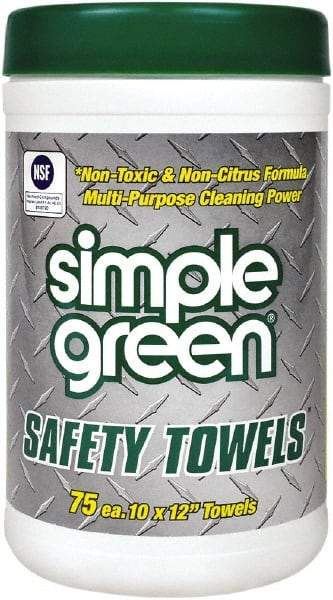 Simple Green - Pre-Moistened General Purpose Wipes - Center Pull, 12" x 10" Sheet Size - A1 Tooling