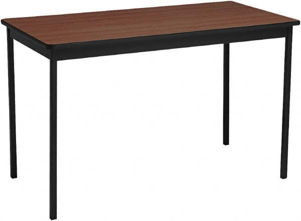 Barricks - 24" Long x 48" Wide x 30" High Stationary Utility Tables - 3/4" Thick, Walnut & Black, Wood Grain Laminate - A1 Tooling