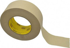 3M - 2" Wide x 60 Yd Long Tan Paper Masking Tape - Series 231, 7.6 mil Thick, 28 In/Lb Tensile Strength - A1 Tooling