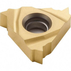 Seco - 16EL External Left Hand 14 NPT Laydown Threading Insert - Grade CP500, TiAlN/TiN Coated Carbide - A1 Tooling