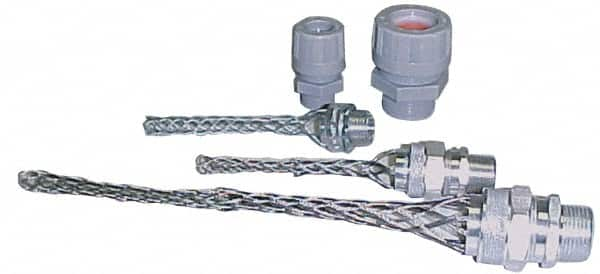 Woodhead Electrical - 13.21 to 18.54mm Capacity, Safeway, Straight Strain Relief Cord Grip - 7" Long, Aluminum - A1 Tooling