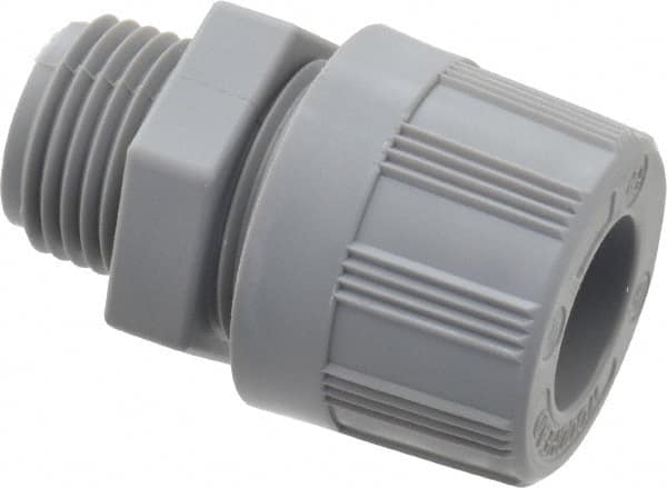 Woodhead Electrical - 12.7 to 14.27mm Capacity, Liquidtight, Straight Strain Relief Cord Grip - 1/2 NPT Thread, Nylon - A1 Tooling