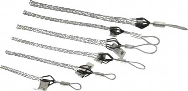 Woodhead Electrical - Flexible Eye, Closed Mesh, Steel Wire Pulling Grip Set - 5-12" Mesh, 1/4 to 1.24" Cable Diam - A1 Tooling