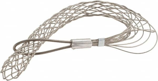 Woodhead Electrical - 2 to 2.49 Inch Cable Diameter, Tinned Bronze, Offset Loop Support Grip - 29 Inch Long, 3,760 Lb. Breaking Strength, 22 Inch Mesh Length - A1 Tooling