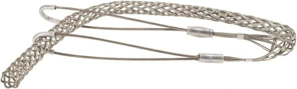 Woodhead Electrical - 3/4 to 0.99 Inch Cable Diameter, Tinned Bronze, Double Loop Support Grip - 36 Inch Long, 2,700 Lb. Breaking Strength, 26 Inch Mesh Length - A1 Tooling