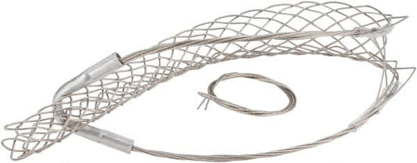 Woodhead Electrical - 3/4 to 0.99 Inch Cable Diameter, Tinned Bronze, Single Loop Support Grip - 22 Inch Long, 1,320 Lb. Breaking Strength, 14 Inch Mesh Length - A1 Tooling