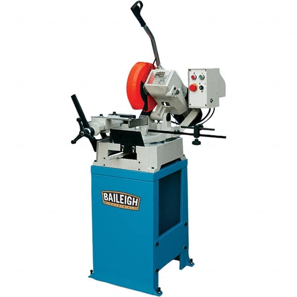 Baileigh - 1 Cutting Speed, 10" Blade Diam, Cold Saw - 54 RPM Blade Speed, Floor Machine, 1 Phase, Compatible with Ferrous/Non-Ferrous Material - A1 Tooling