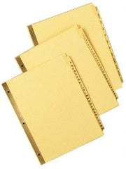 UNIVERSAL - 8-1/2 x 11" 1 to 31 Label, 31 Tabs, Double Sided Gold Mylar, Tab Divider - Tan/Black Tabs, Buff Folder - A1 Tooling